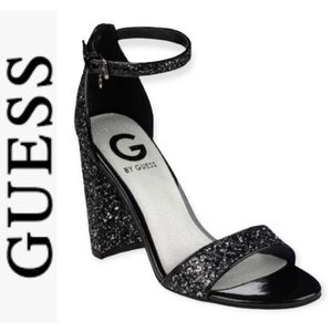 Guess Shantel glitter ankle strap heel size 6.5